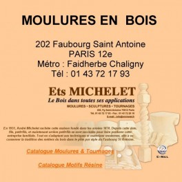 Wood moldings, Michelet Establishments, Paris,